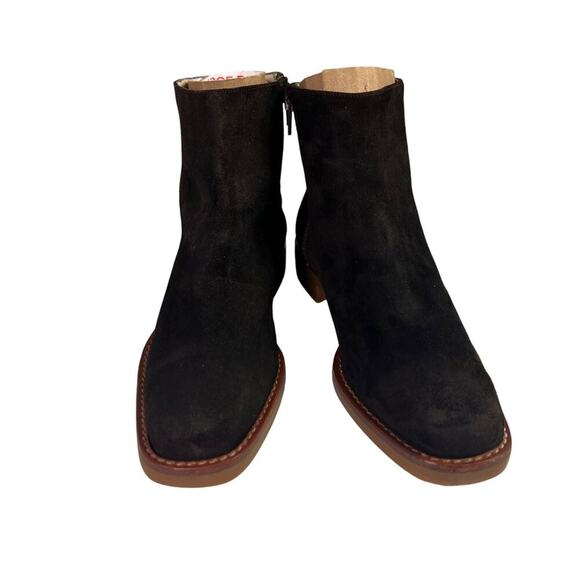 Anne Klein Womens Suede Leather Low Heel Ankle Booties Shorties - Picture 1 of 16